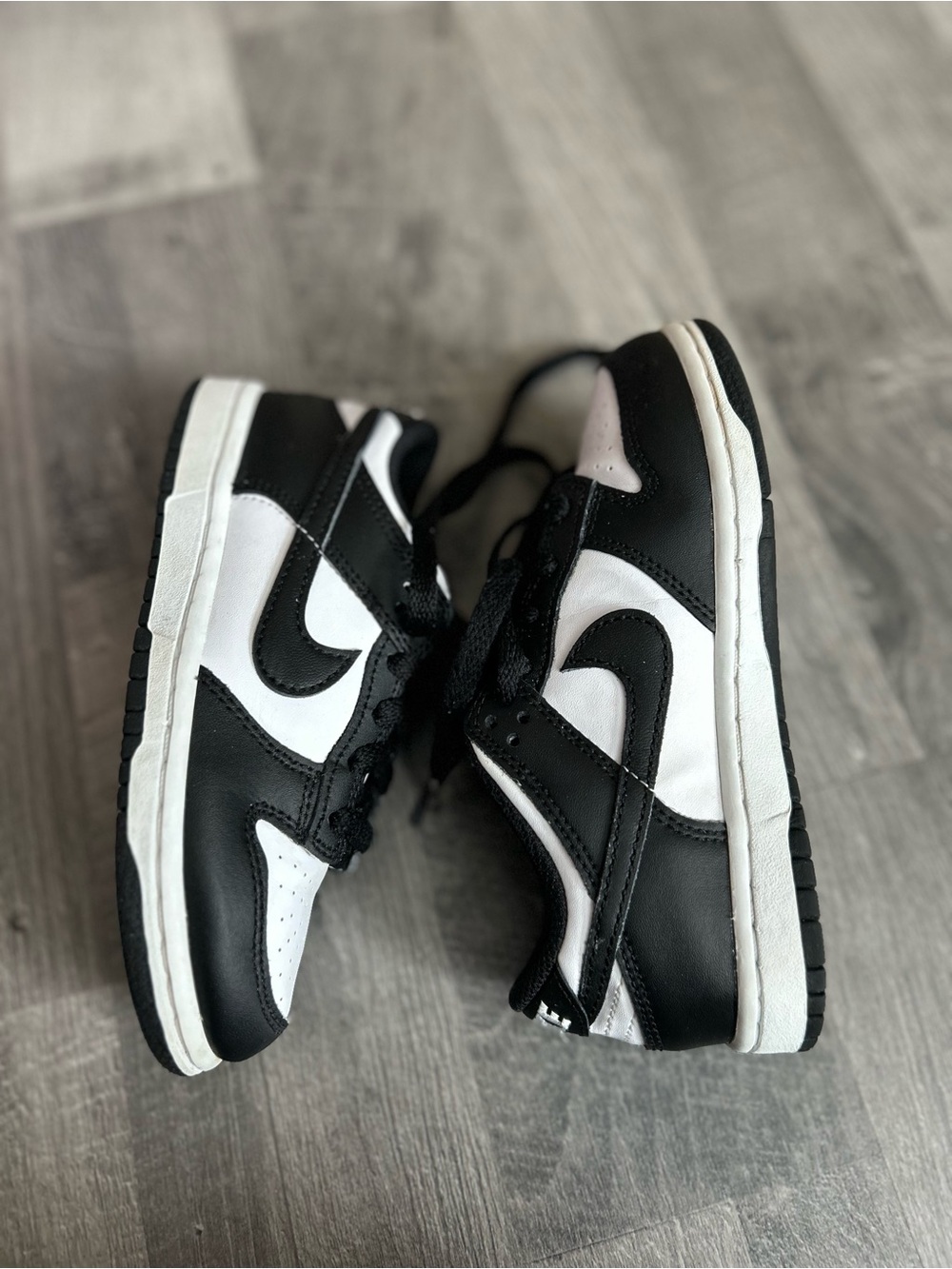Nike Black & White Dunk Low Sneakers Shoes 12